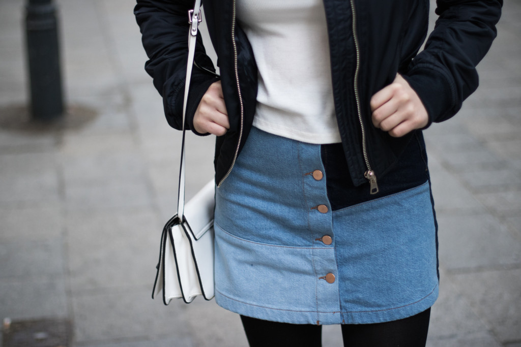 Bomberjacke und Jeansrock Sophiehearts Fashionblog Foodblog Wien Vienna (12 von 14)